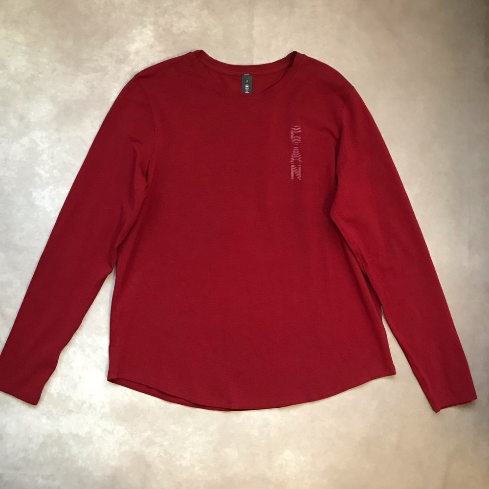 NWT Lululemon Canada Olympics Love Long Sleeve Deep Red Shirt 12 Rare Sold Out